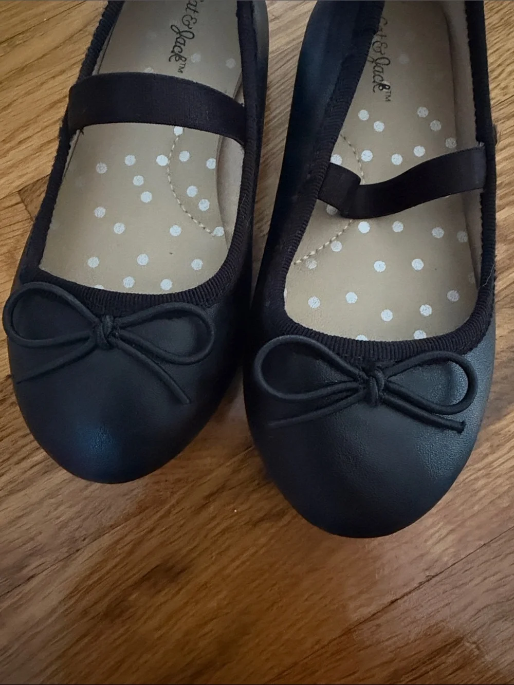 FREE WHEN BUNDLED Cat & Jack Black Girls' Mary Jane Ballet Flats with Bow size 9